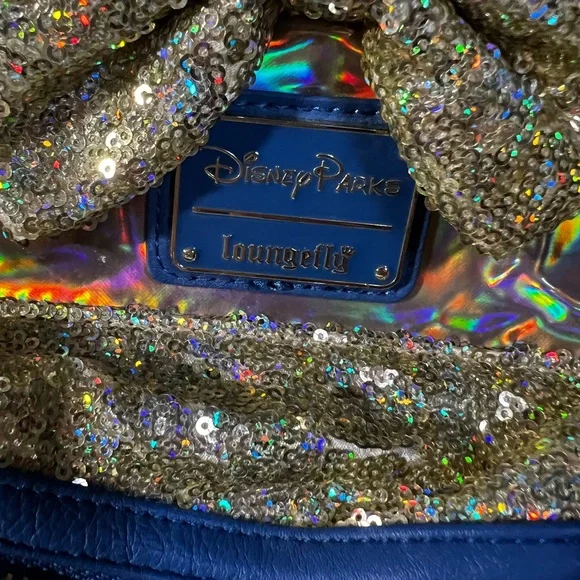 Disney Loungefly 50th Anniversary Iridescent and Gold Backpack - Picture 2 of 5